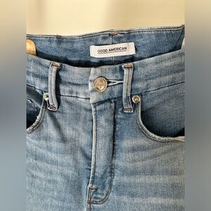 Good American Good Legs Distressed Denim Jeans - Light Wash - Size 4/27